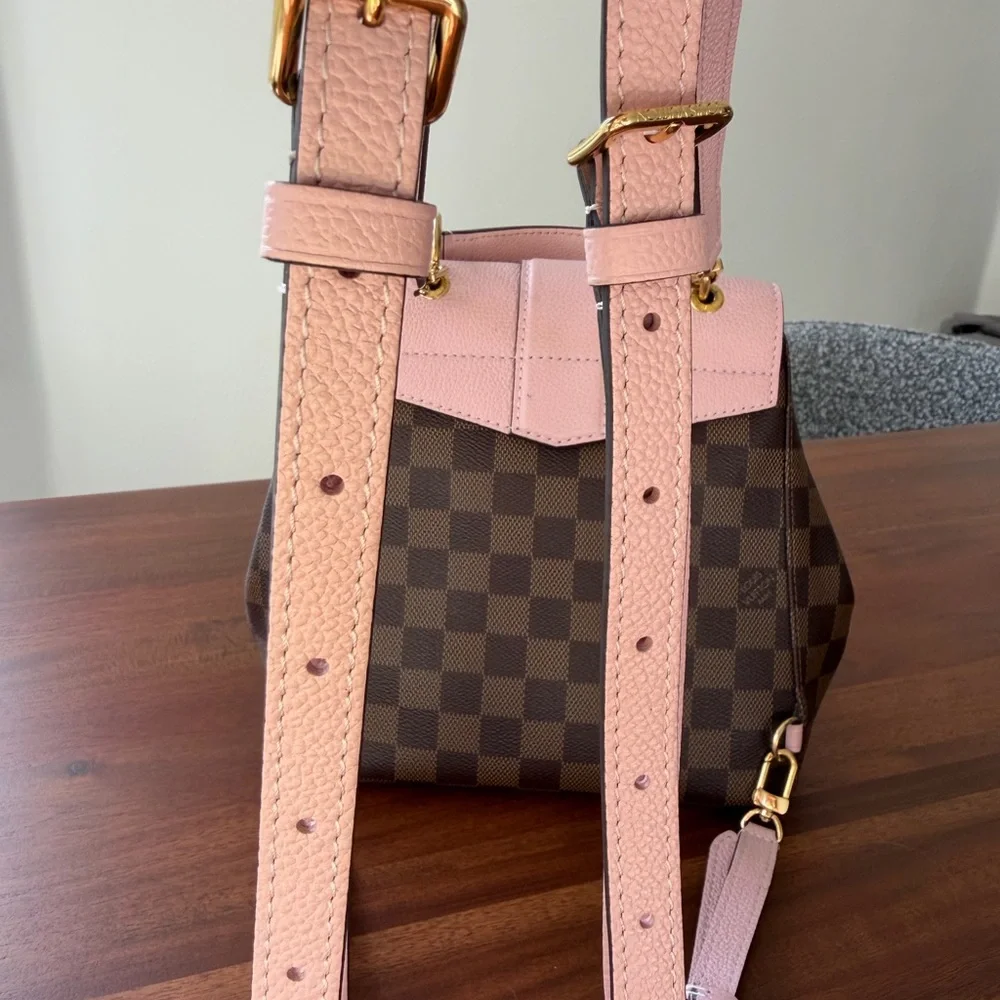 Louis Vuitton Pink and Brown Checkered Backpack - Picture 4 of 6